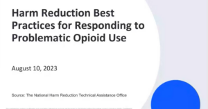 opioid webinar series harm reduction
